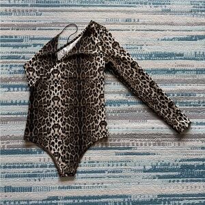 Glam Leopard Print bodysuit with Brown and Black